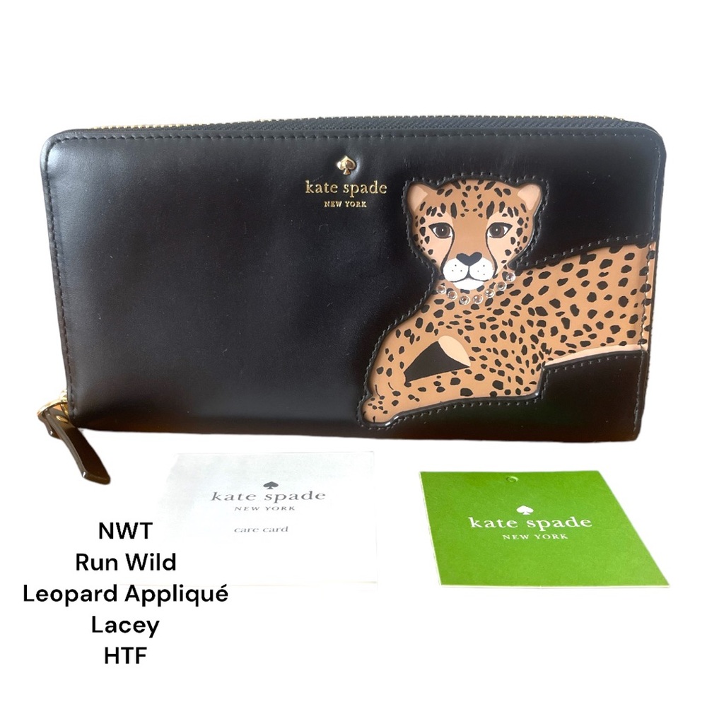 NWT Kate Spade Run Wild Leopard Appliqué Lacey HTF